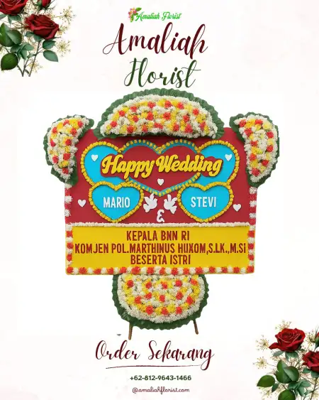 Papan Bunga Pernikahan Sedareja